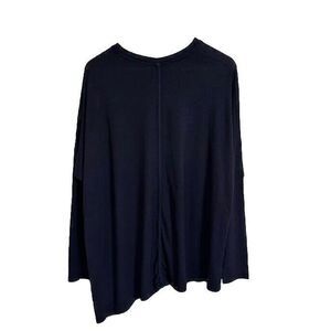 Athleta Medium Cloudlight Asym Shirt Black Dolman Sleeve Top Pullover Athleisure